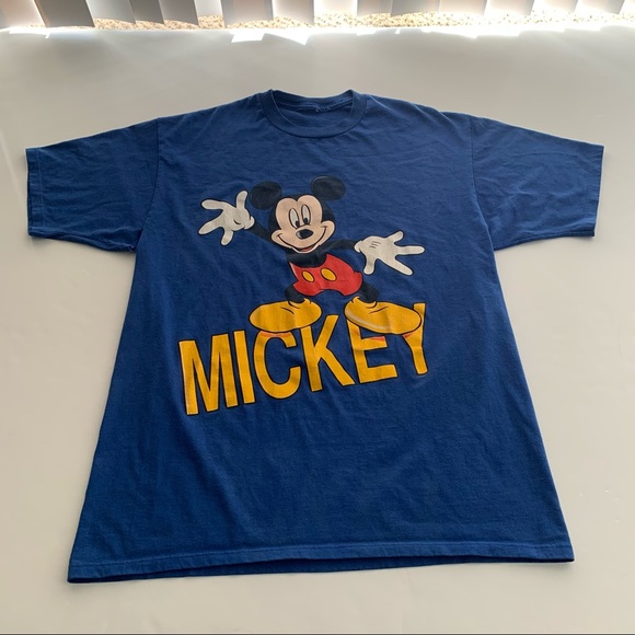 Disney Other - 032 - VINTAGE 90s MICKEY MOUSE WALT DISNEY CARTOON BLUE SHORT SLEEVE T SHIRT